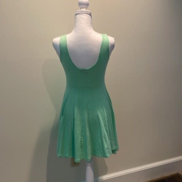 Sparkle & Fade Light Green Fit & Flare Tank Dress - Picture 3 of 5